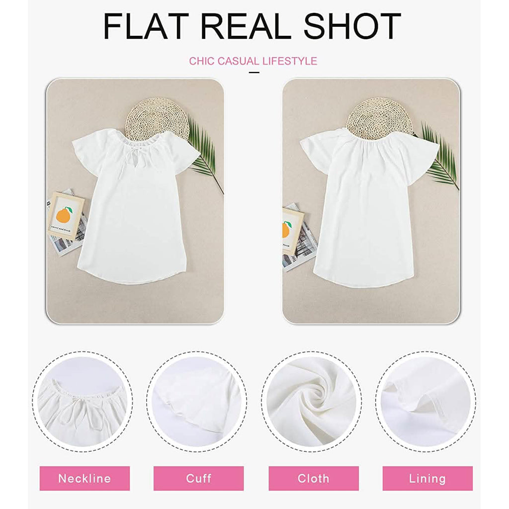 Women's Casual Boho V Neck Tops Drawstring T Shirt