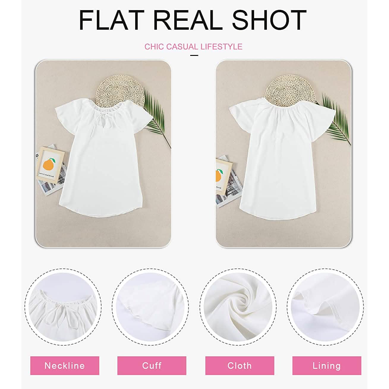 Women's Casual Boho V Neck Tops Drawstring T Shirt